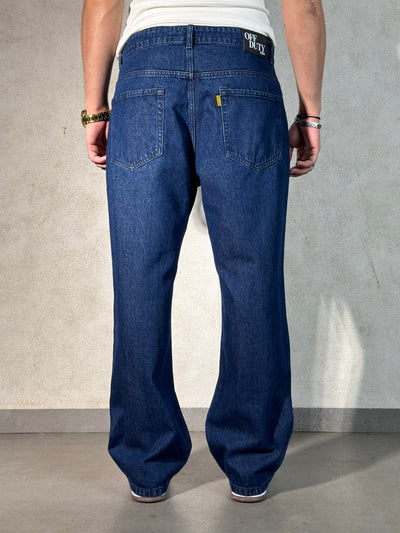 Air Force Blue Baggy Fit Rigid Jeans