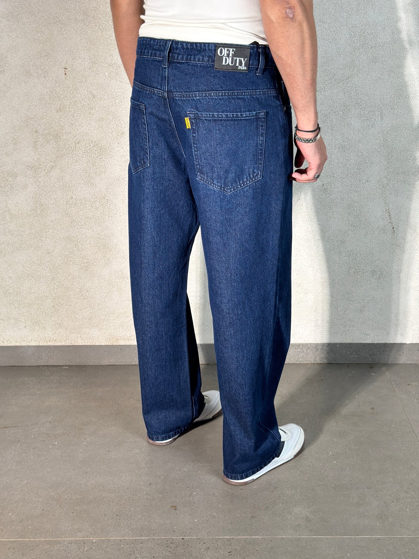 Air Force Blue Baggy Fit Rigid Jeans