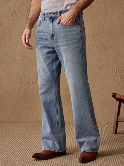 Grounded Blue Light Wash Bootcut Jeans