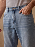 Grounded Blue Light Wash Bootcut Jeans