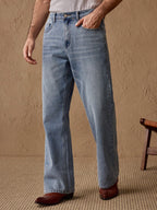 Grounded Blue Light Wash Bootcut Jeans
