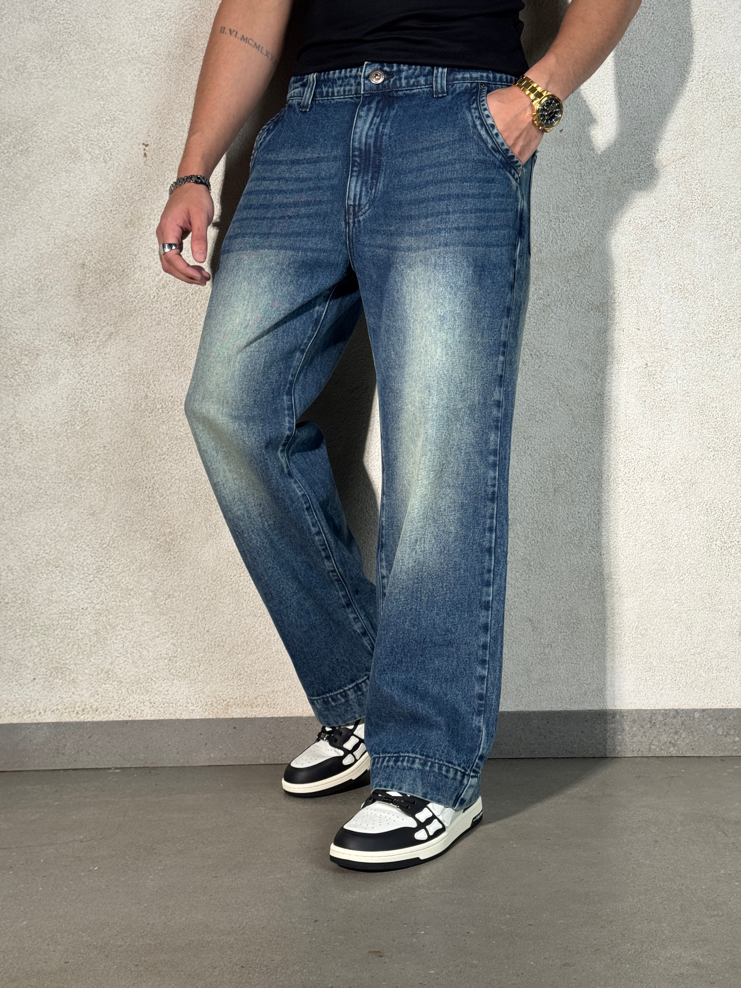 Vintage Cool Faded Tinted Baggy Denims