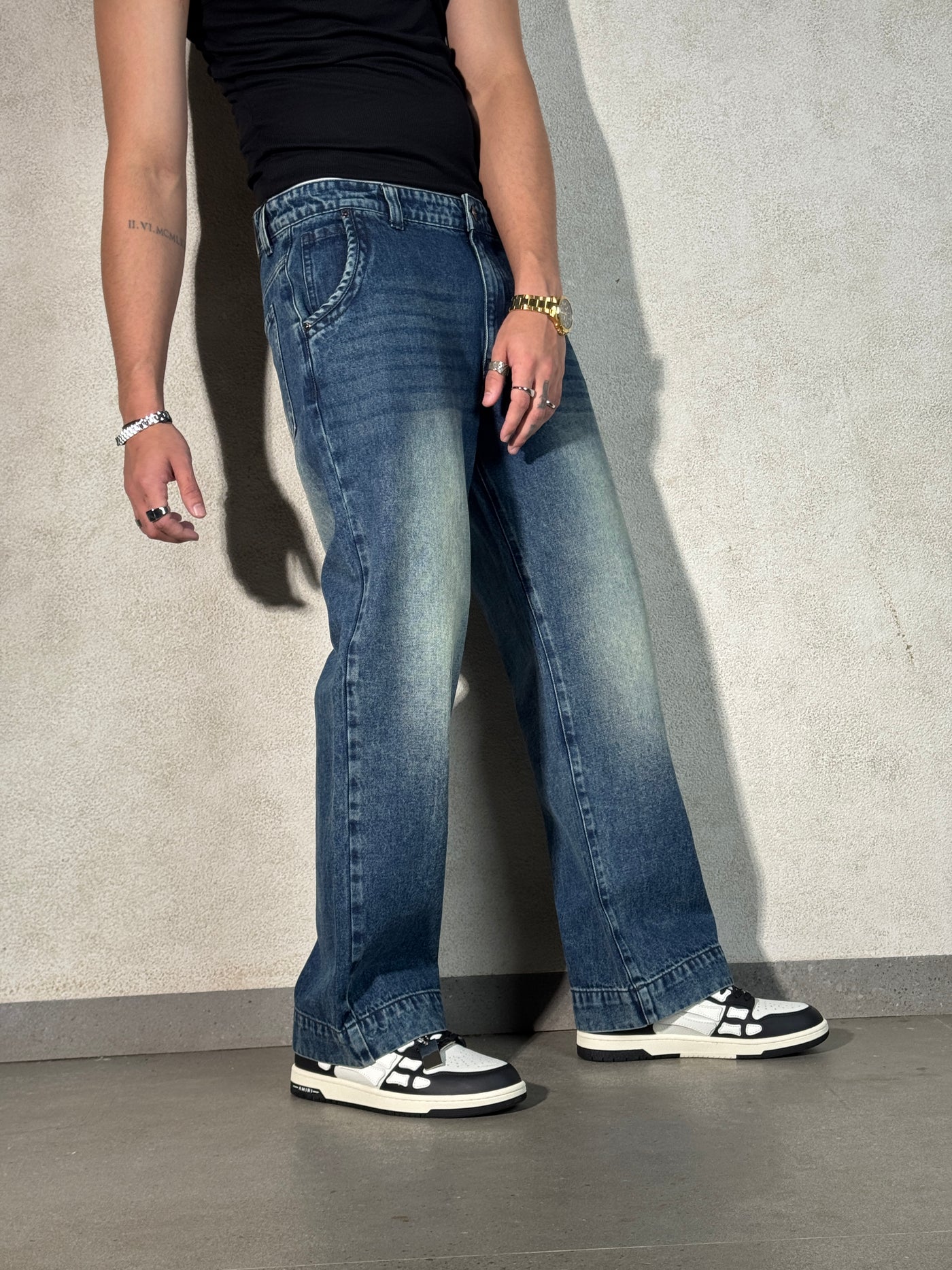 Vintage Cool Faded Tinted Baggy Denims