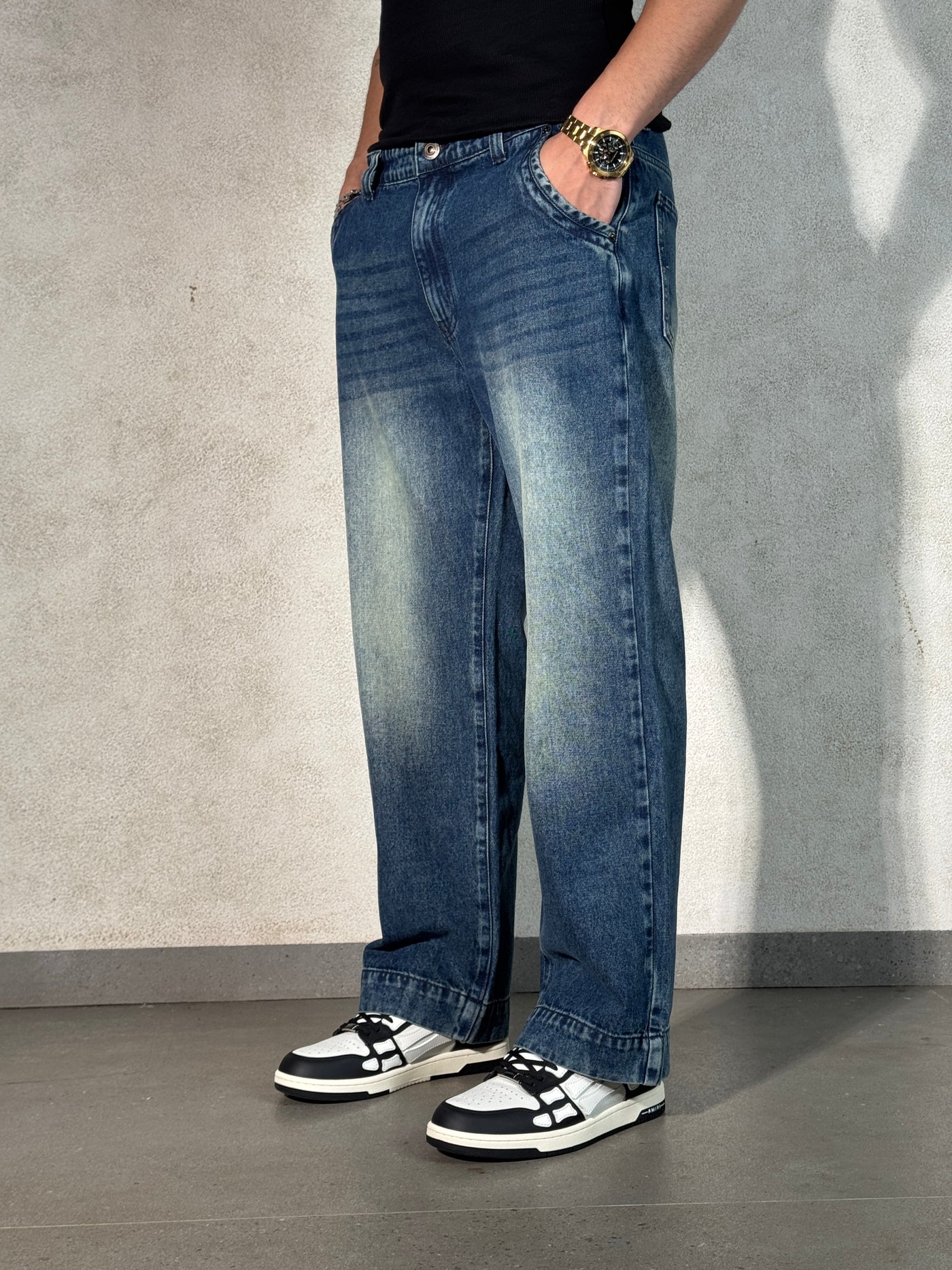 Vintage Cool Faded Tinted Baggy Denims