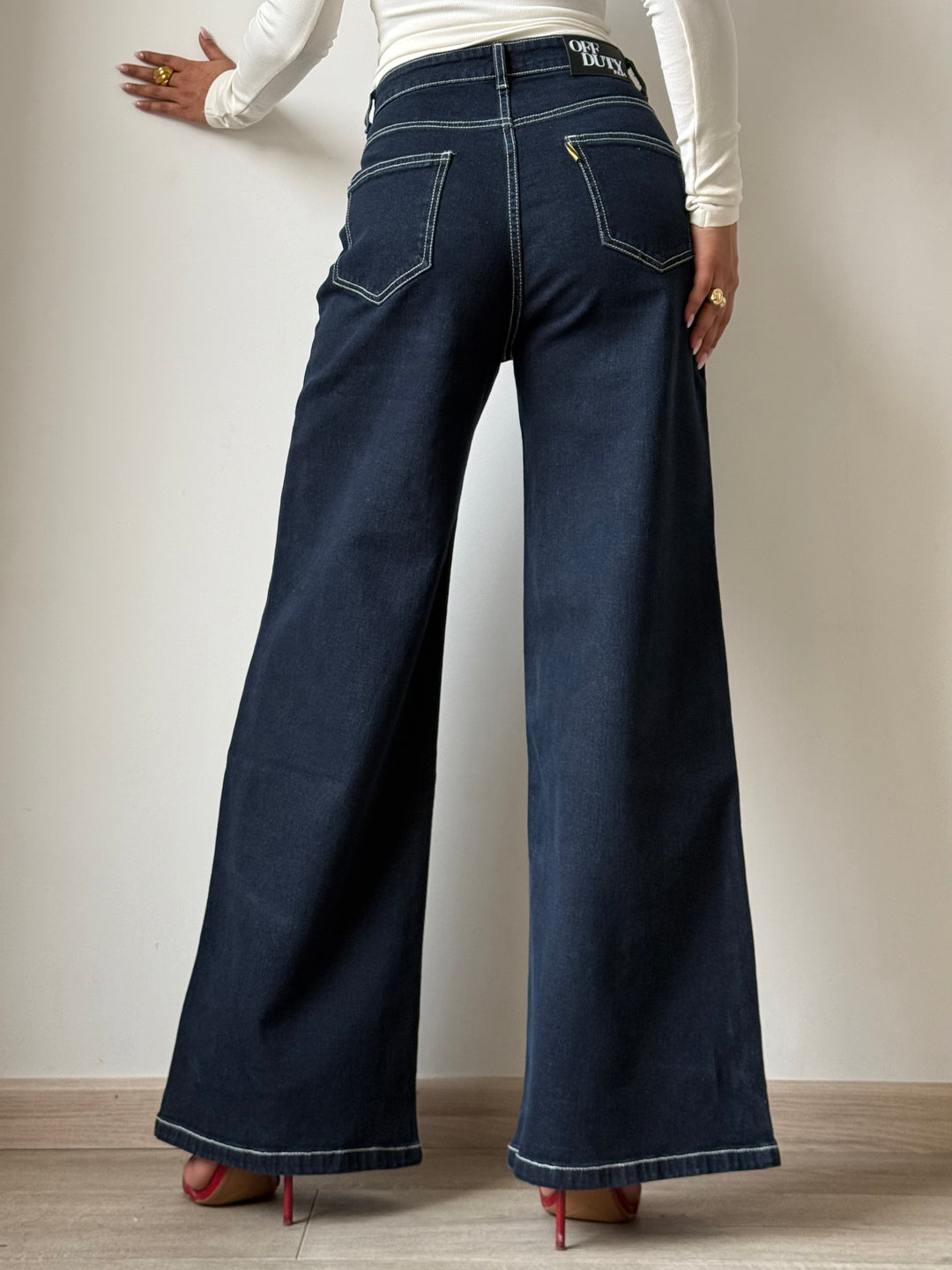 Midnight Indigo Baggy Wide Leg Jeans – Offduty India