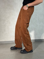 Mud Khaki Carpenter Loose Straight Jeans
