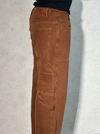 Mud Khaki Carpenter Loose Straight Jeans