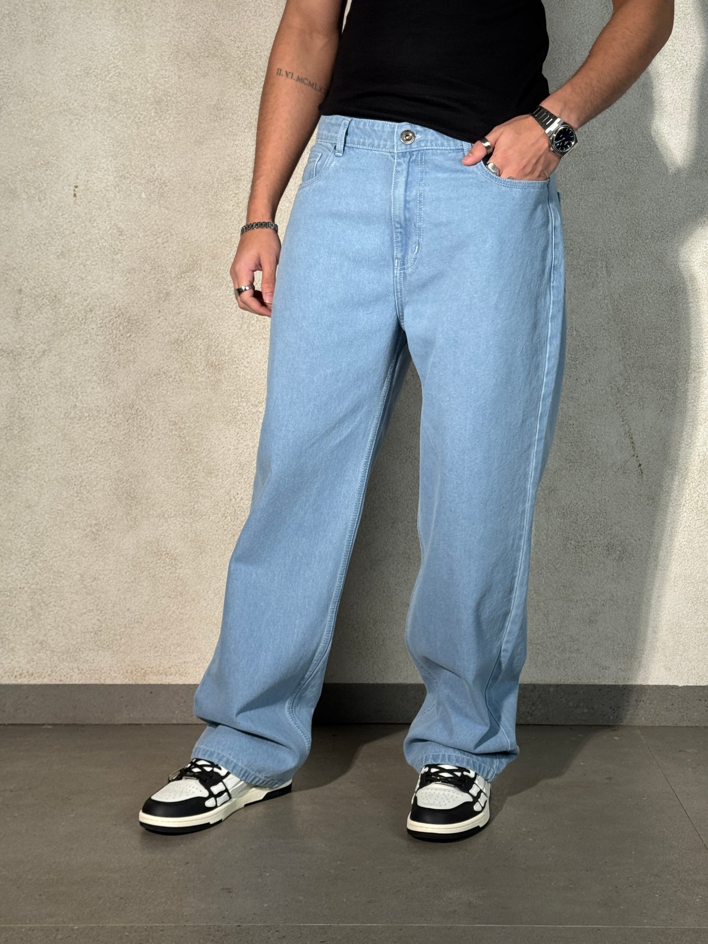 Slate Blue Baggy Fit Rigid jeans