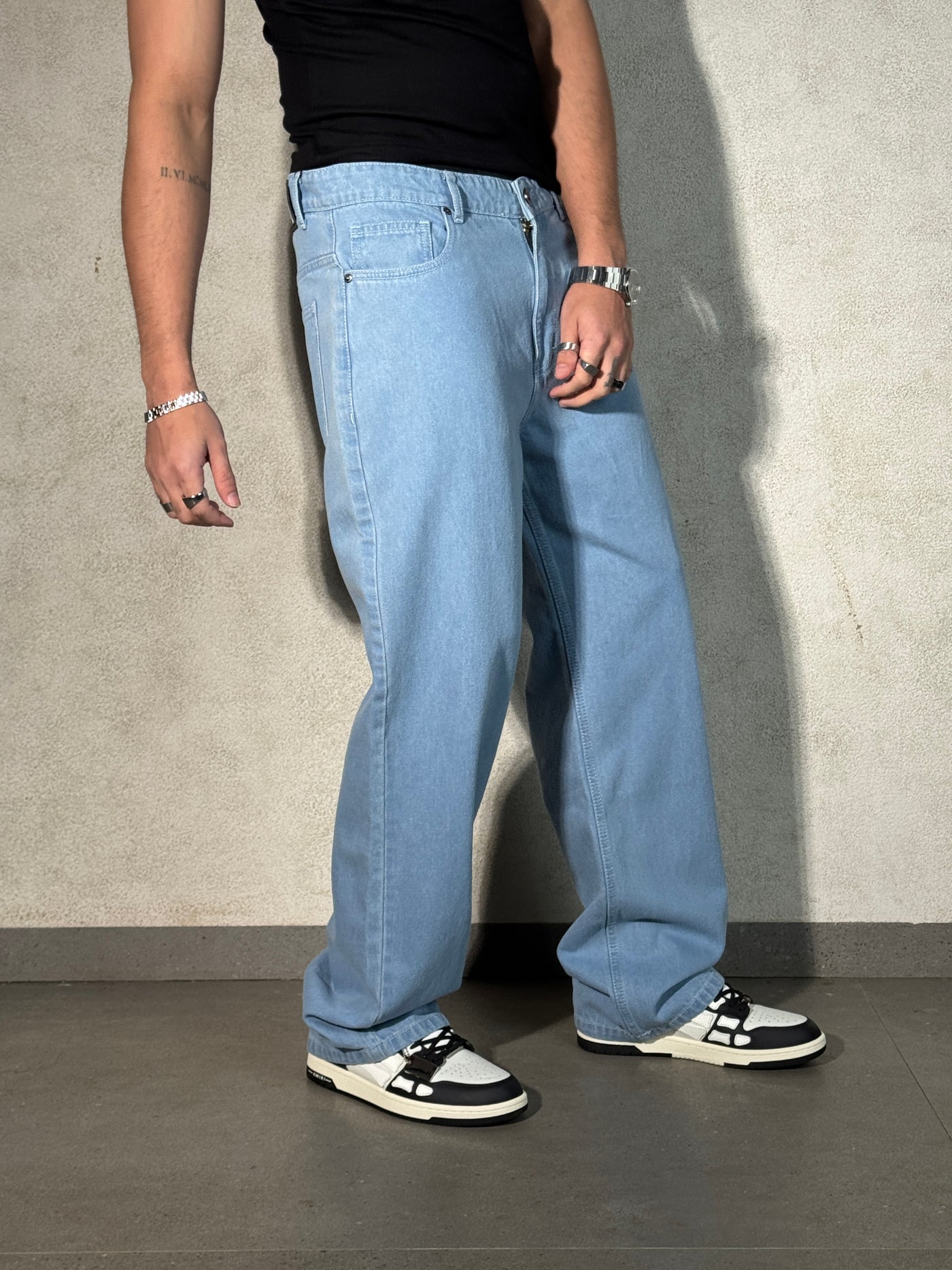 Slate Blue Baggy Fit Rigid jeans