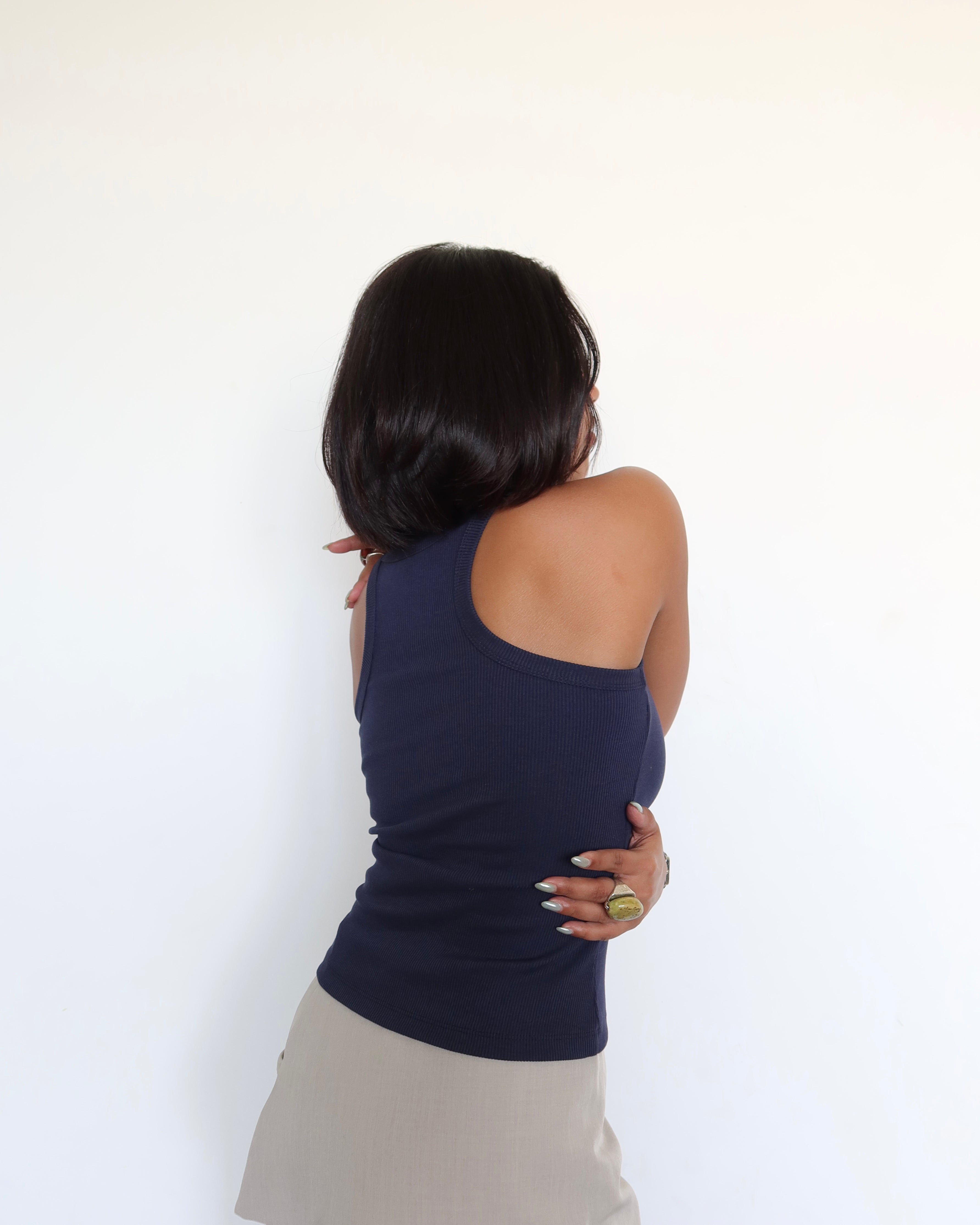 Racer Back Rib Halter Top