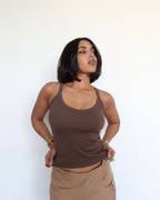 Racer Back Rib Halter Top