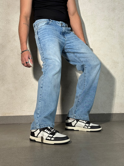 Steel Blue Straight Fit Jeans