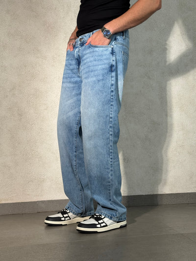 Steel Blue Straight Fit Jeans