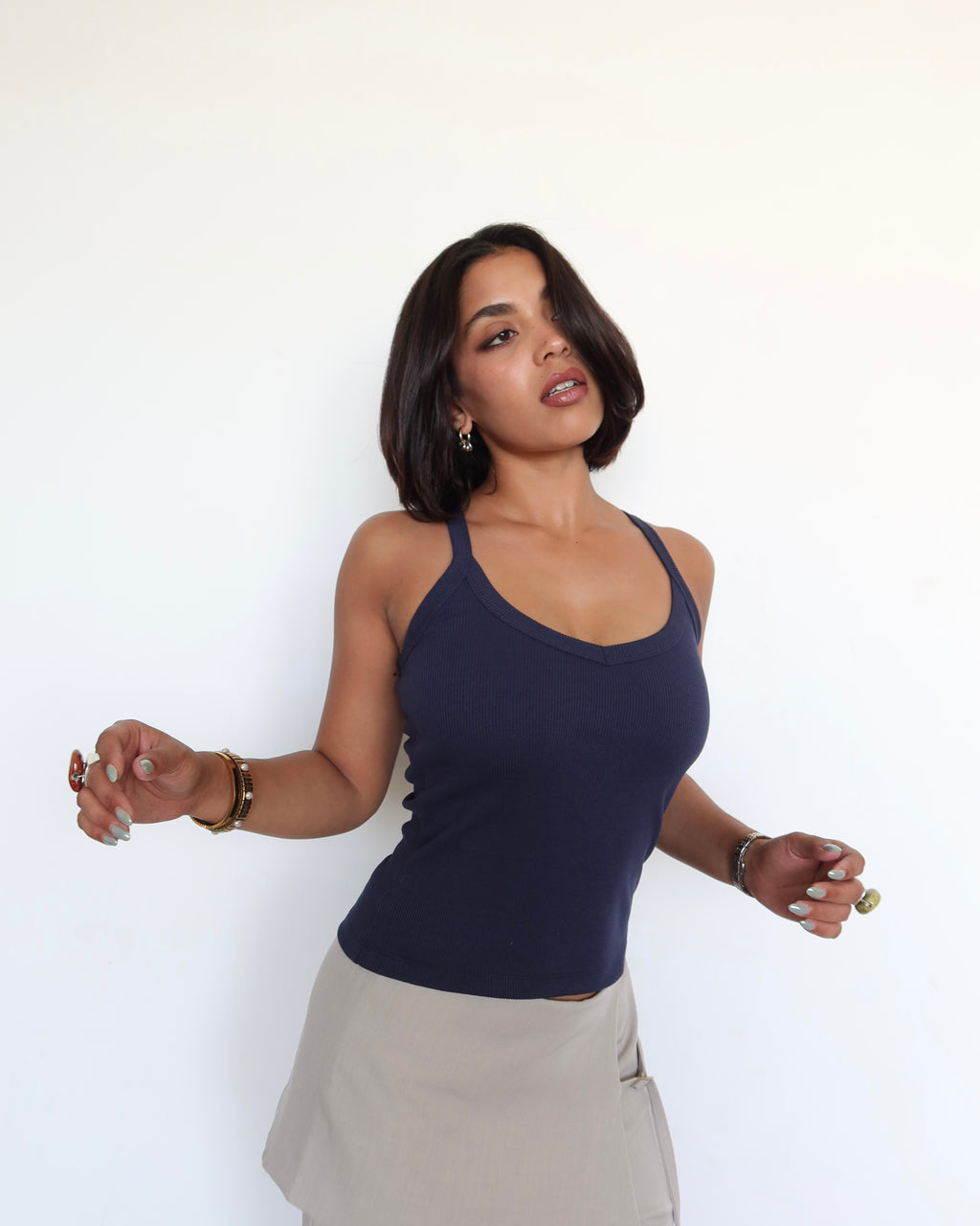 Racer Back Rib Halter Top