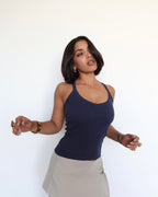 Racer Back Rib Halter Top