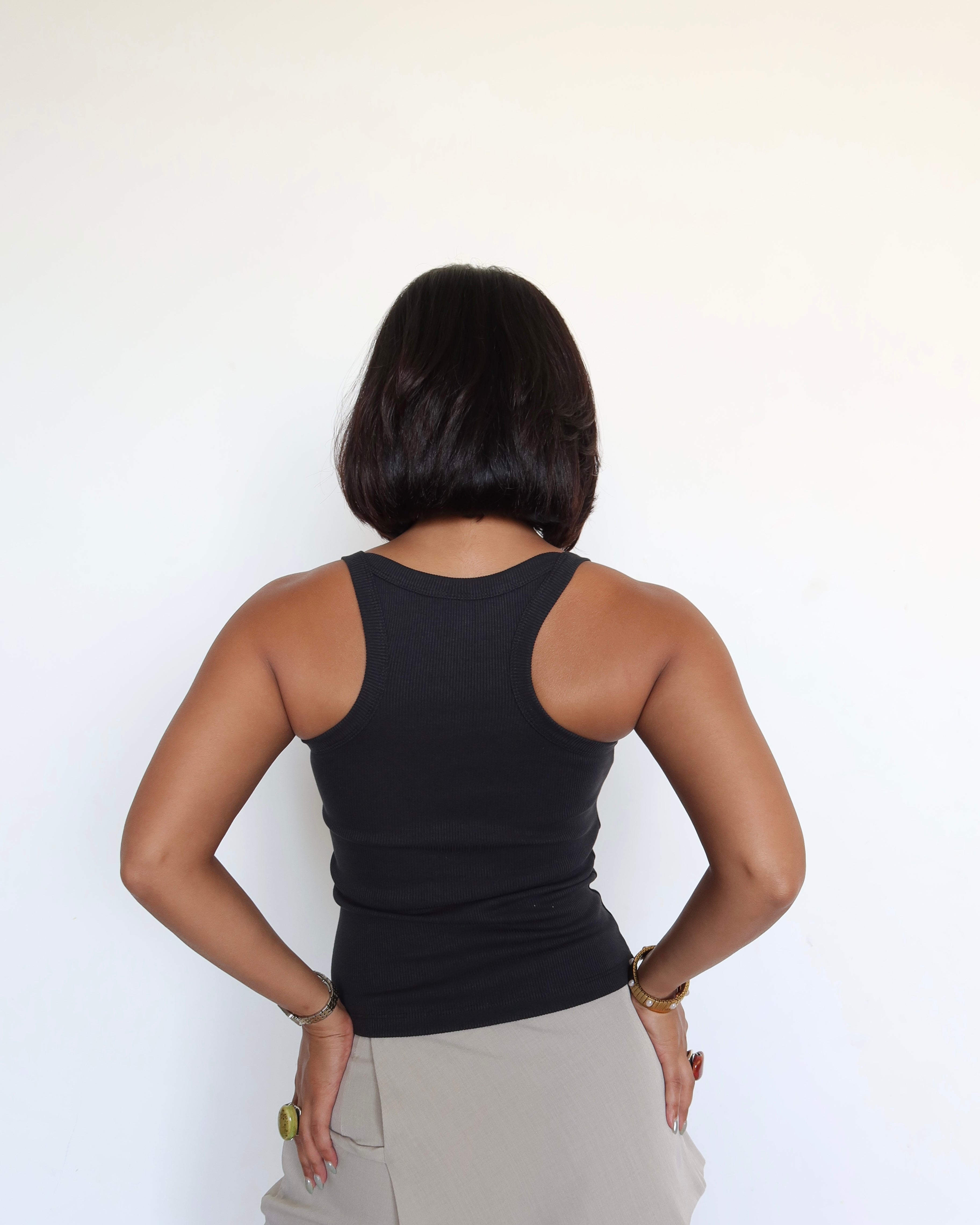 Racer Back Rib Halter Top