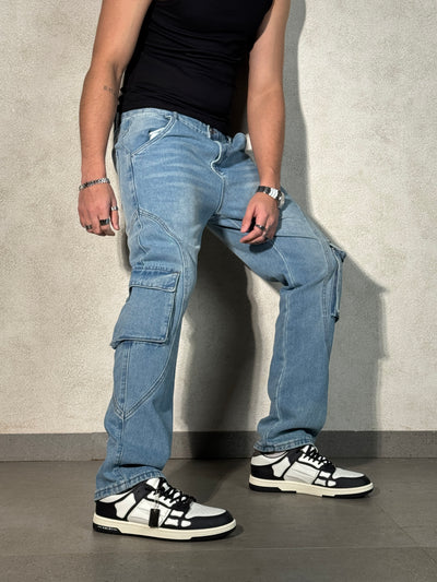 Strike Seam Cargo Straight Jeans