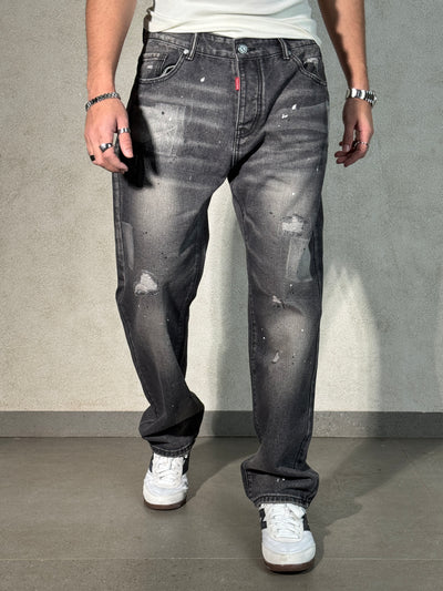 Spray Clash Straight Leg Jeans