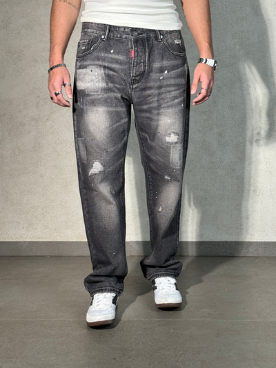 Spray Clash Straight Leg Jeans