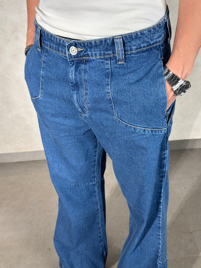 Blue Wild West Wash Jeans