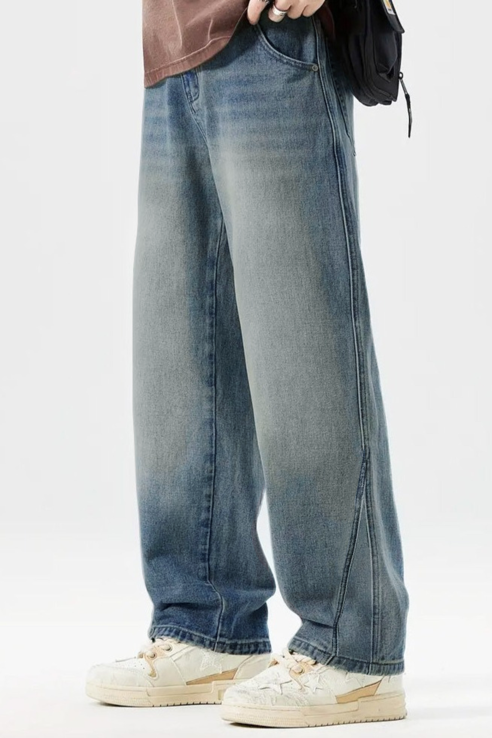 Take It Easy Blue Baggy Jeans