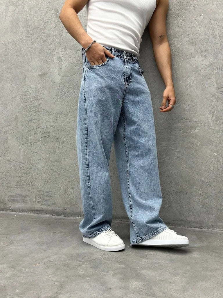 Oh So Vintage Men Baggy Jeans - Main Image