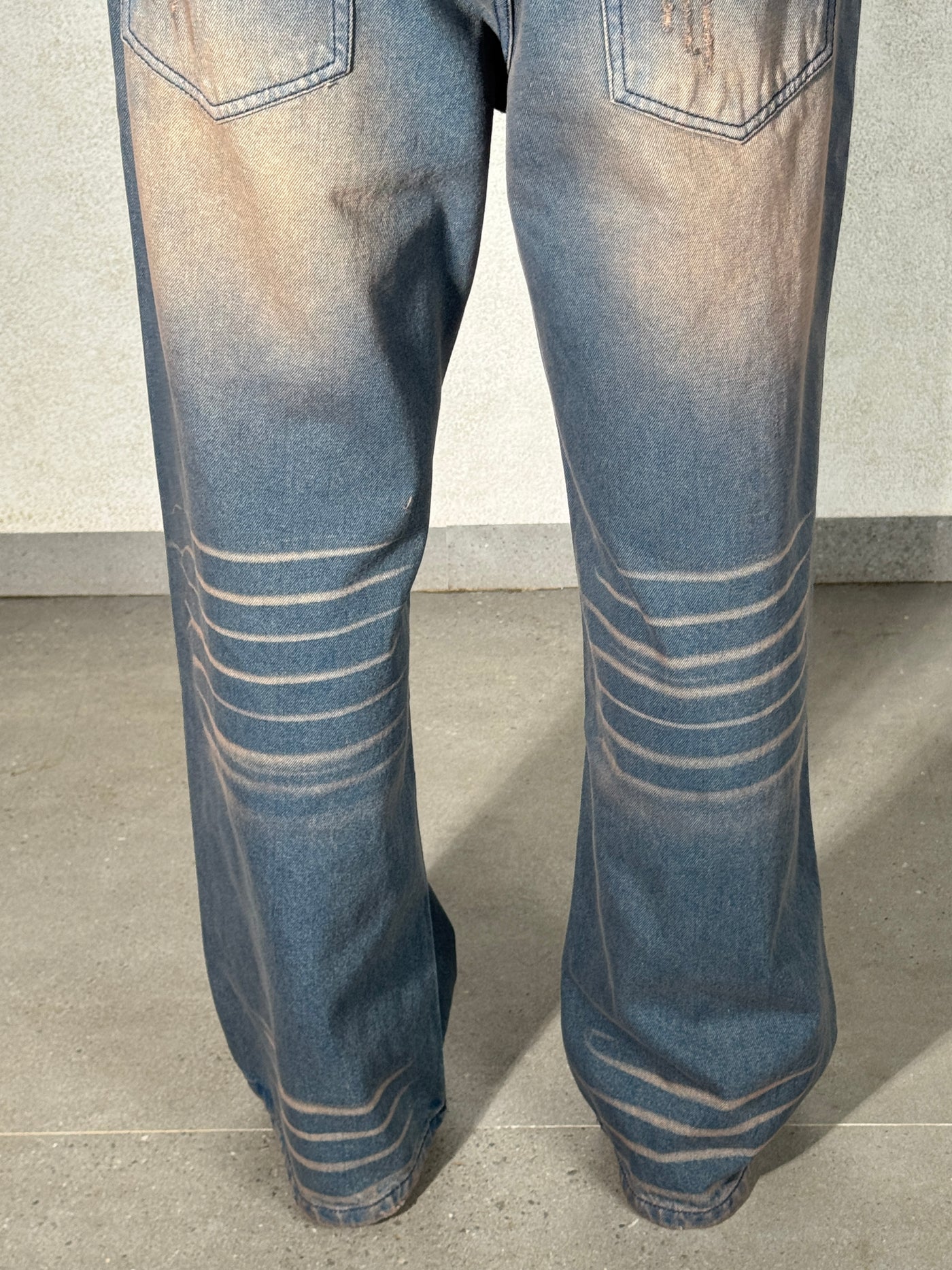 Teal Bronze Baggy Wide Leg Jeans