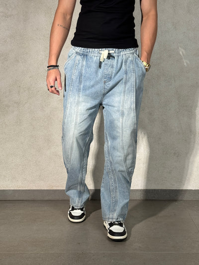 Trace Line Baggy Denim Joggers