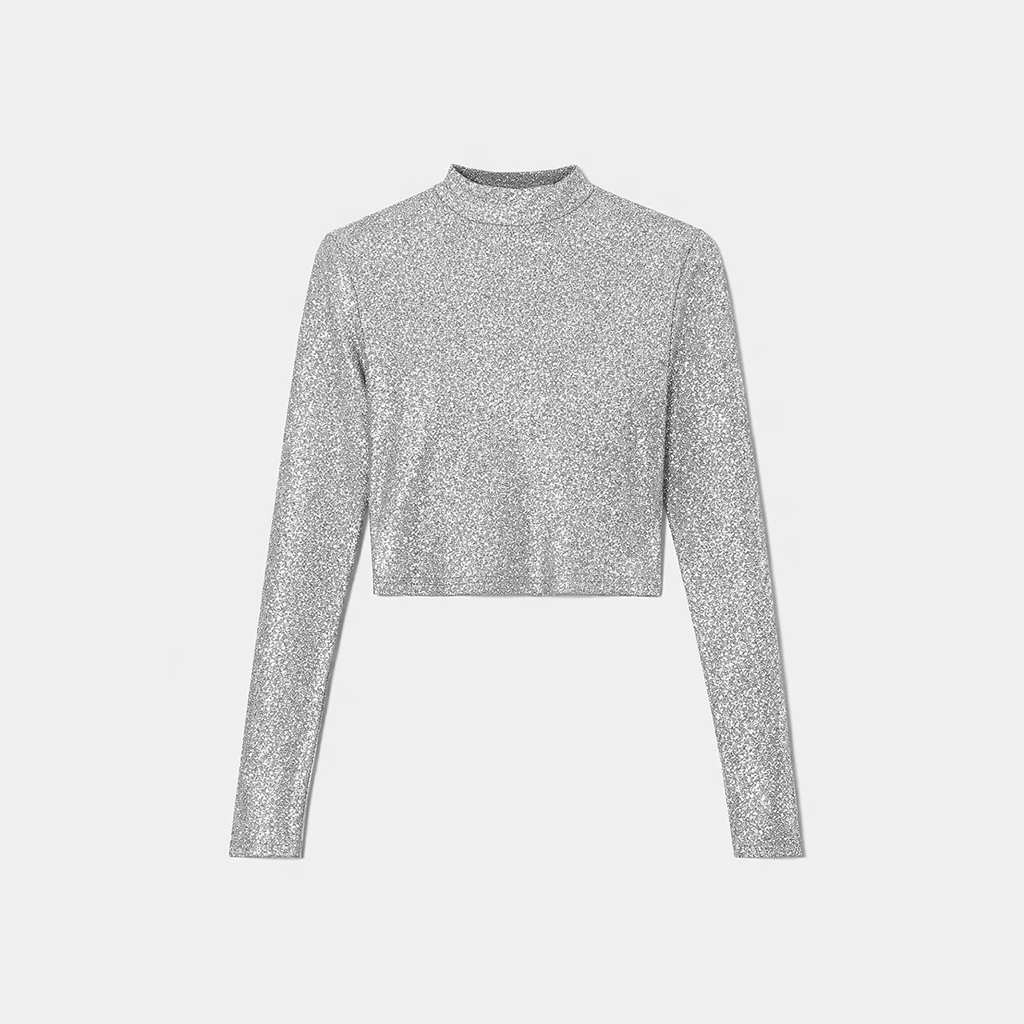 Moonlit Shimmer Crop Top