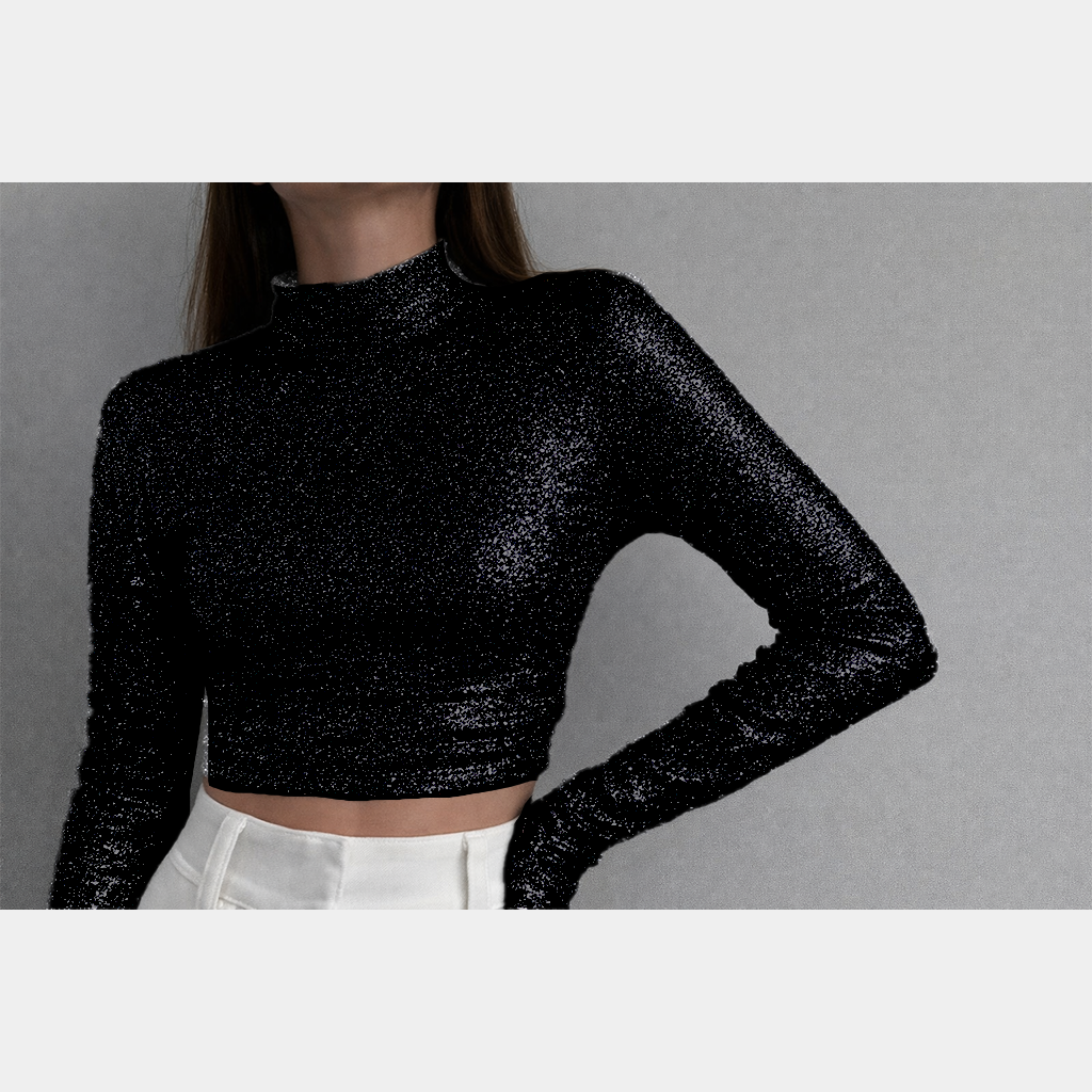 Moonlit Shimmer Crop Top