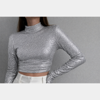 Moonlit Shimmer Crop Top
