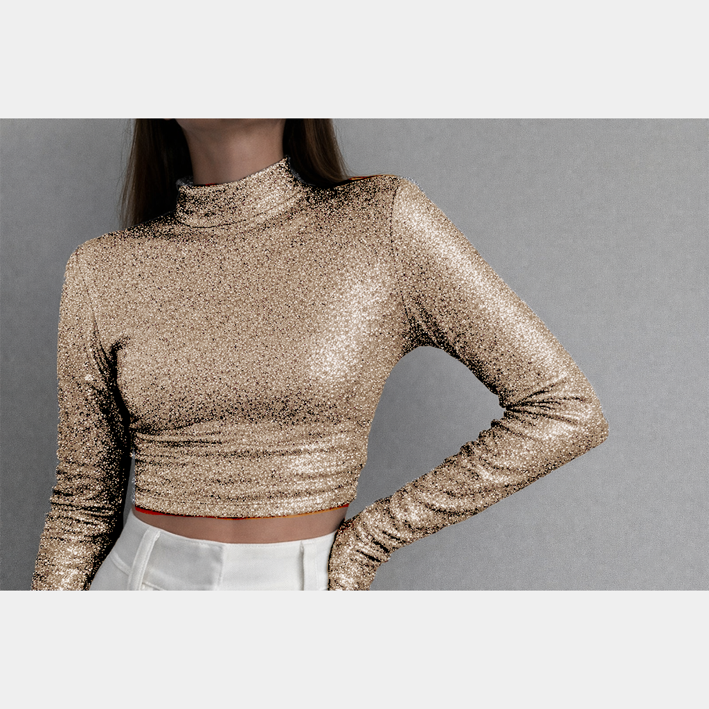 Moonlit Shimmer Crop Top