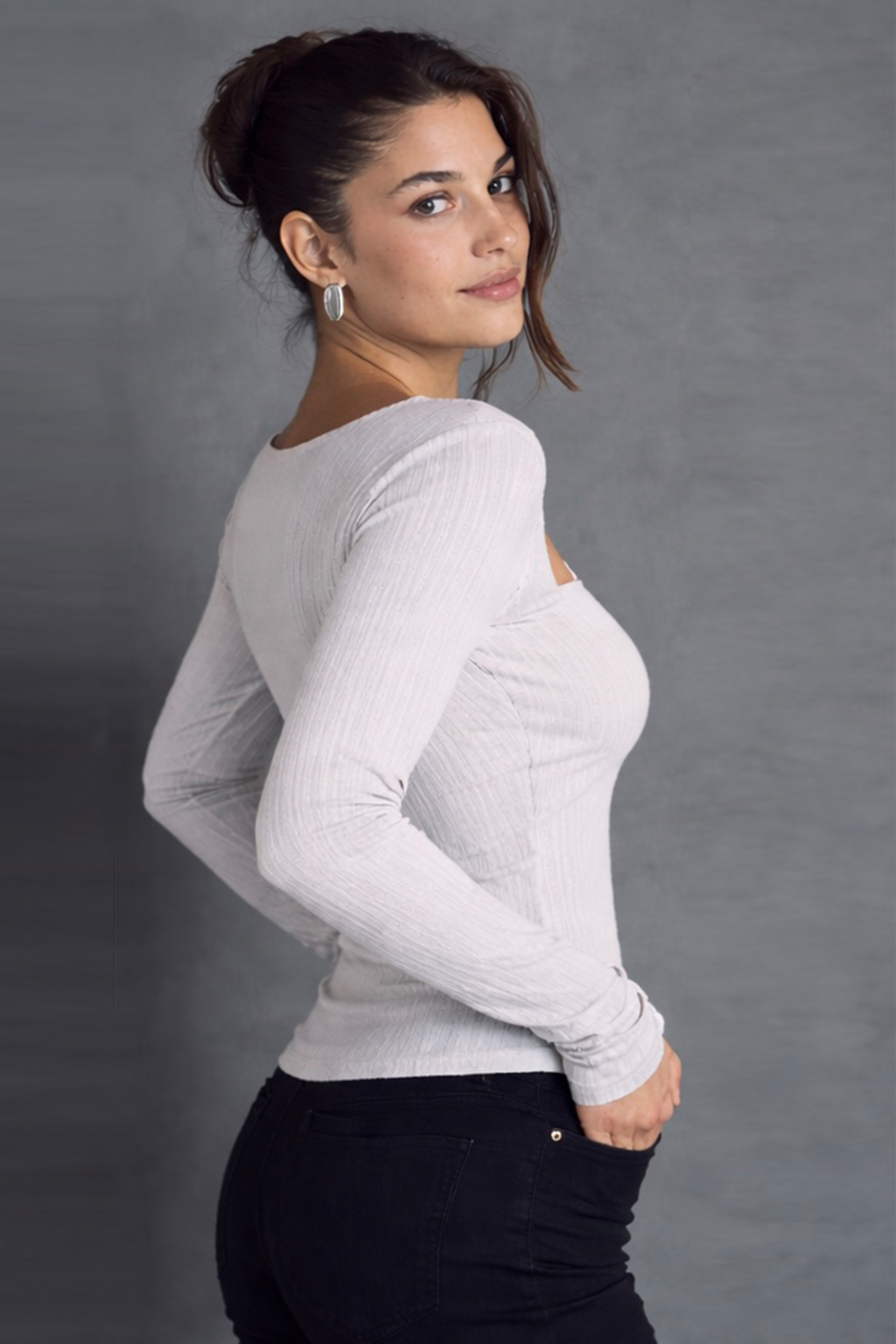 Knit Frame Full Sleeve Top