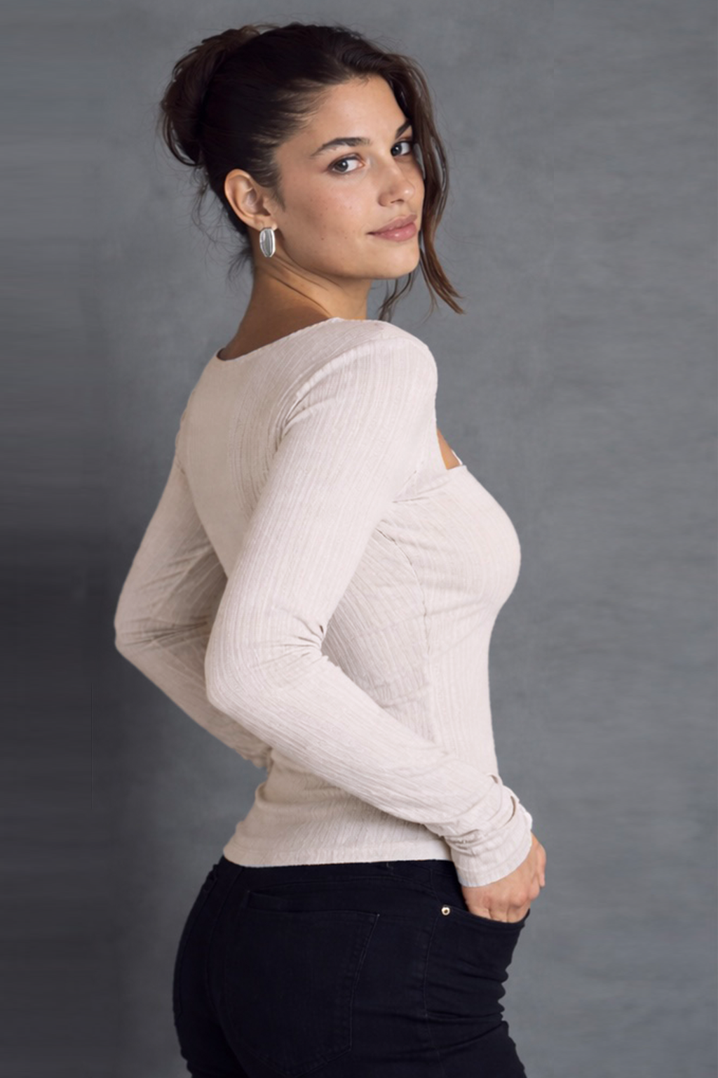 Knit Frame Full Sleeve Top