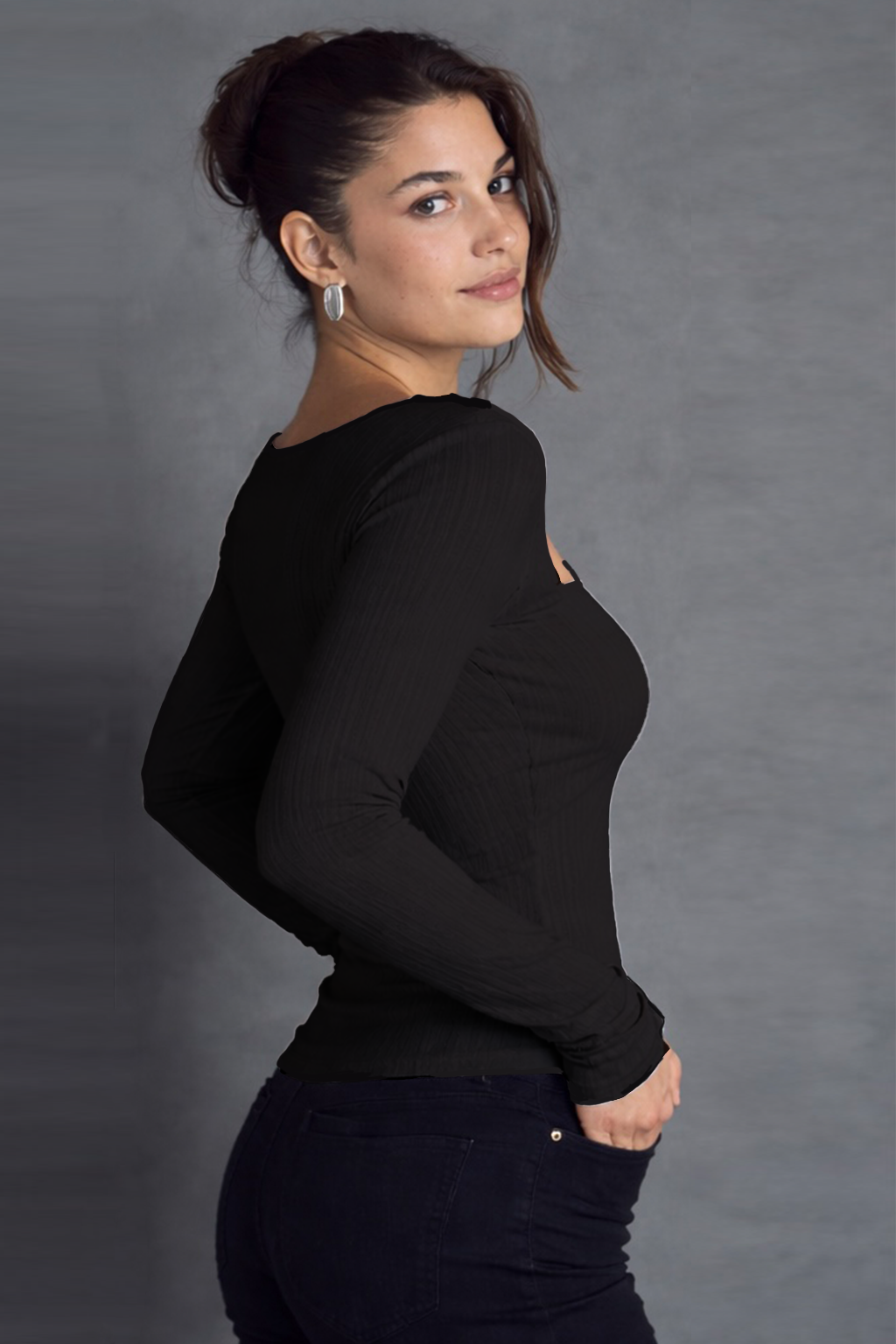 Knit Frame Full Sleeve Top