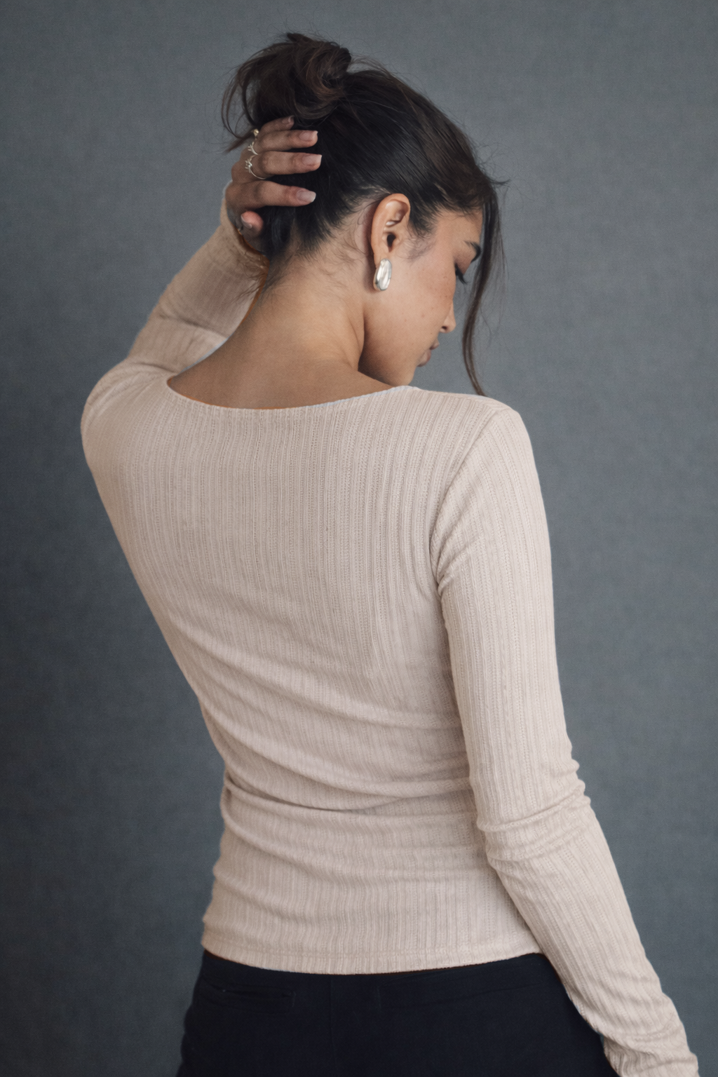 Knit Frame Full Sleeve Top