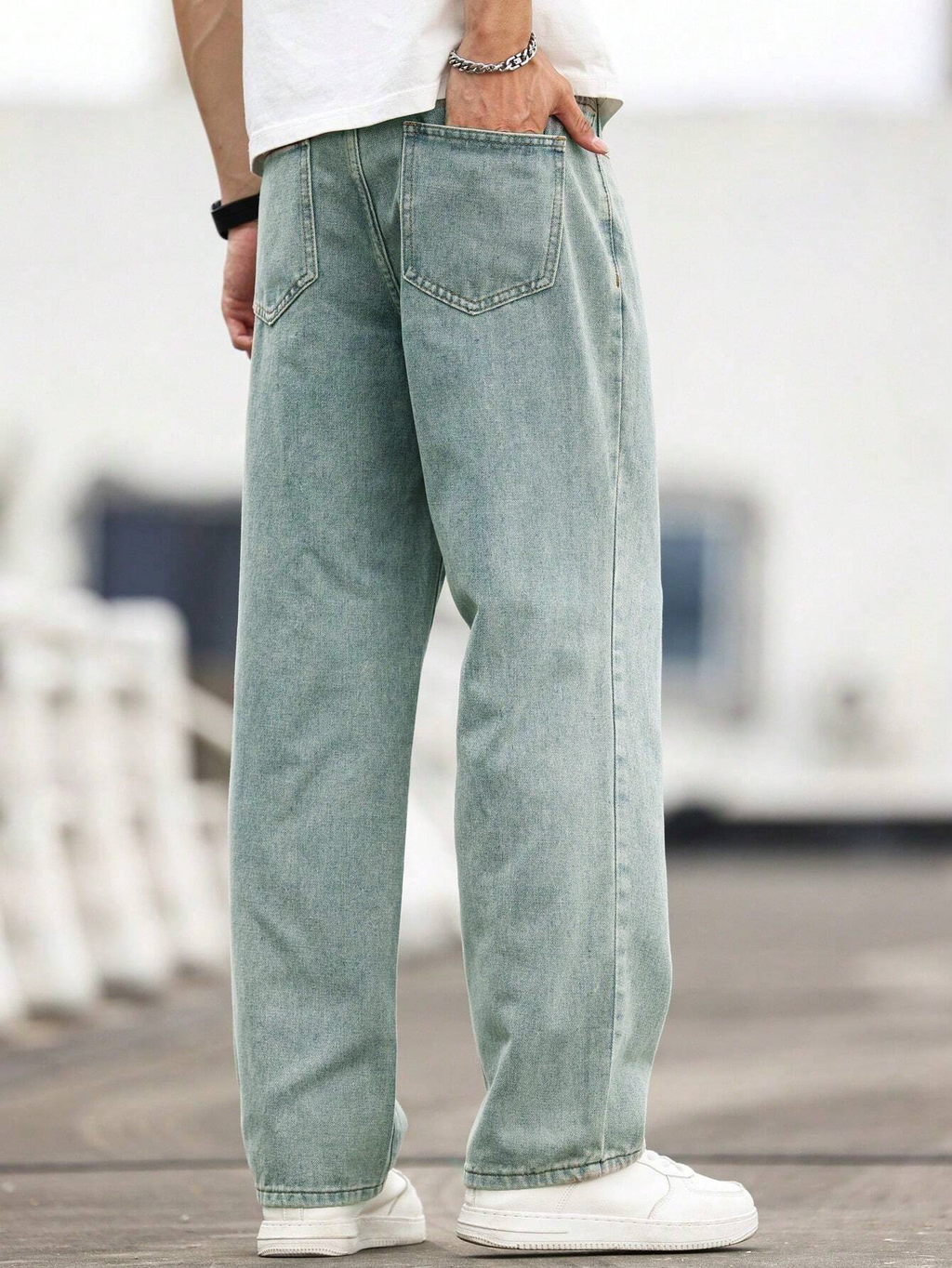 Blue Rust Runner Loose Straight Fit Jeans