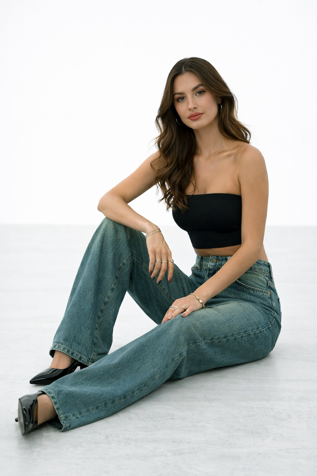 Shade Flow Wide Leg Jeans