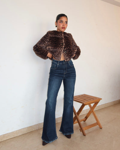 Copper Statement Flare Jeans