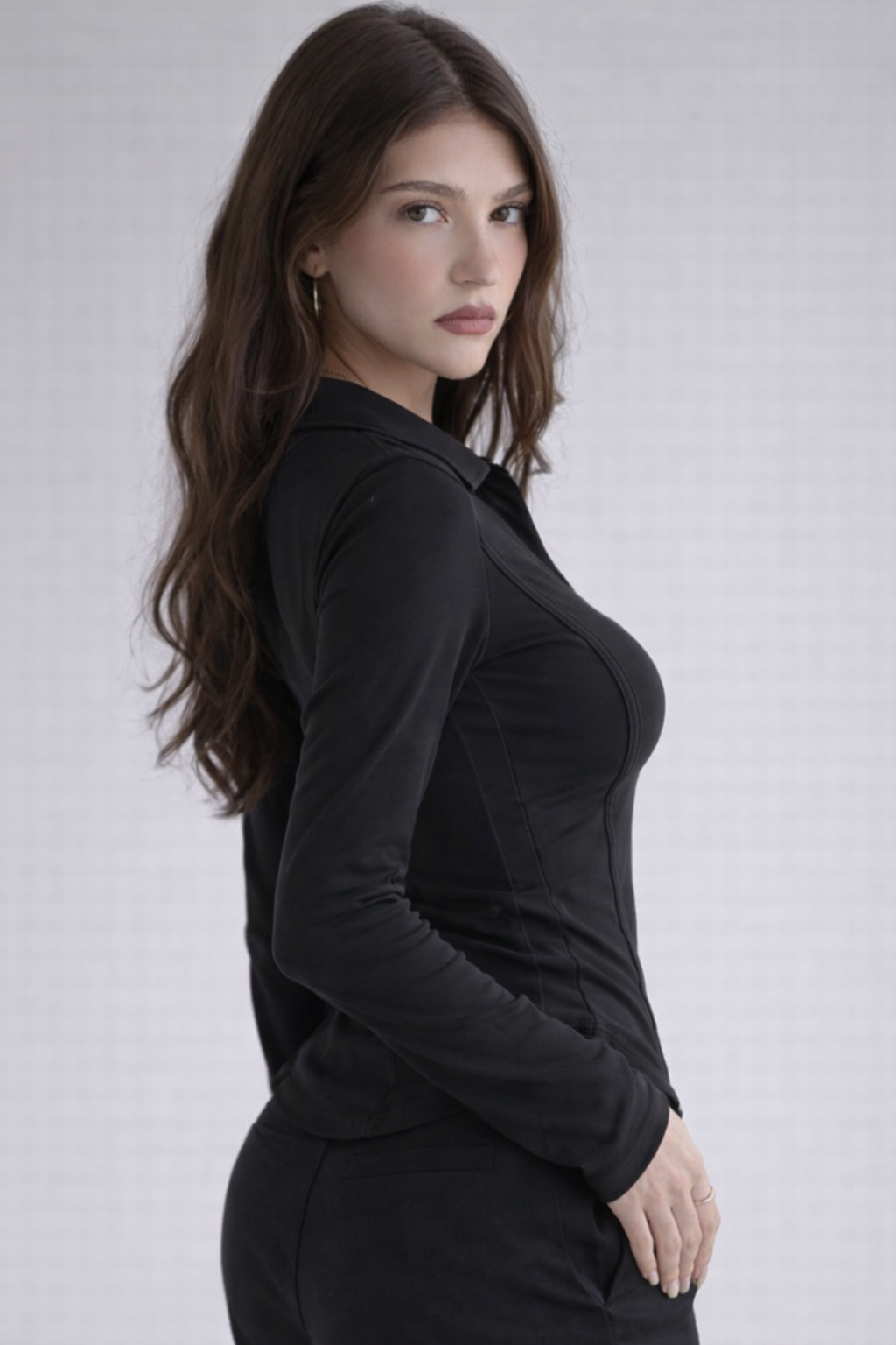 Princess Seam Collared Top