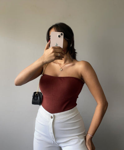 Baesic Rib Knit Tube Top