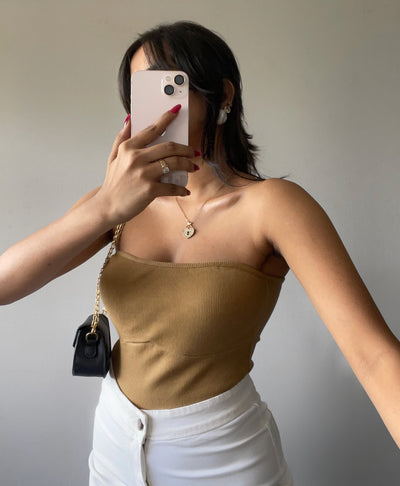 Baesic Rib Knit Tube Top