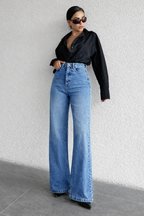 Classic Blue Wide Leg Jeans