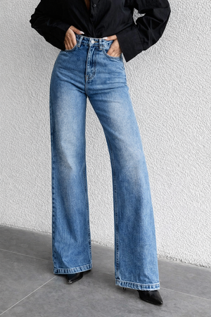 Classic Blue Wide Leg Jeans