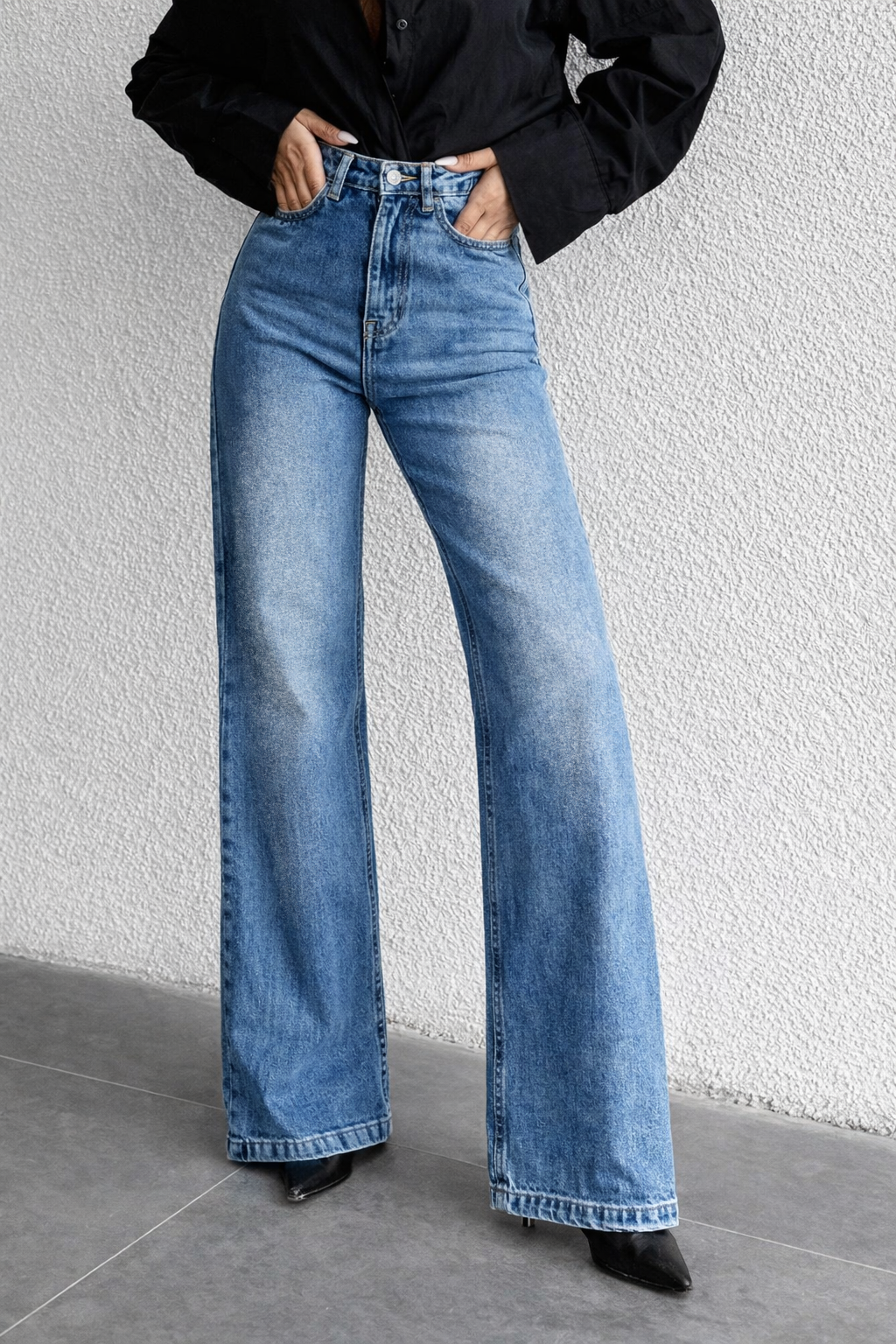 Classic Blue Wide Leg Jeans