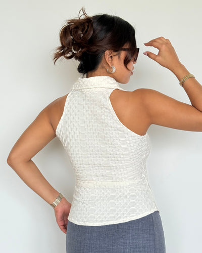 Anabell Halter Textured Shirt