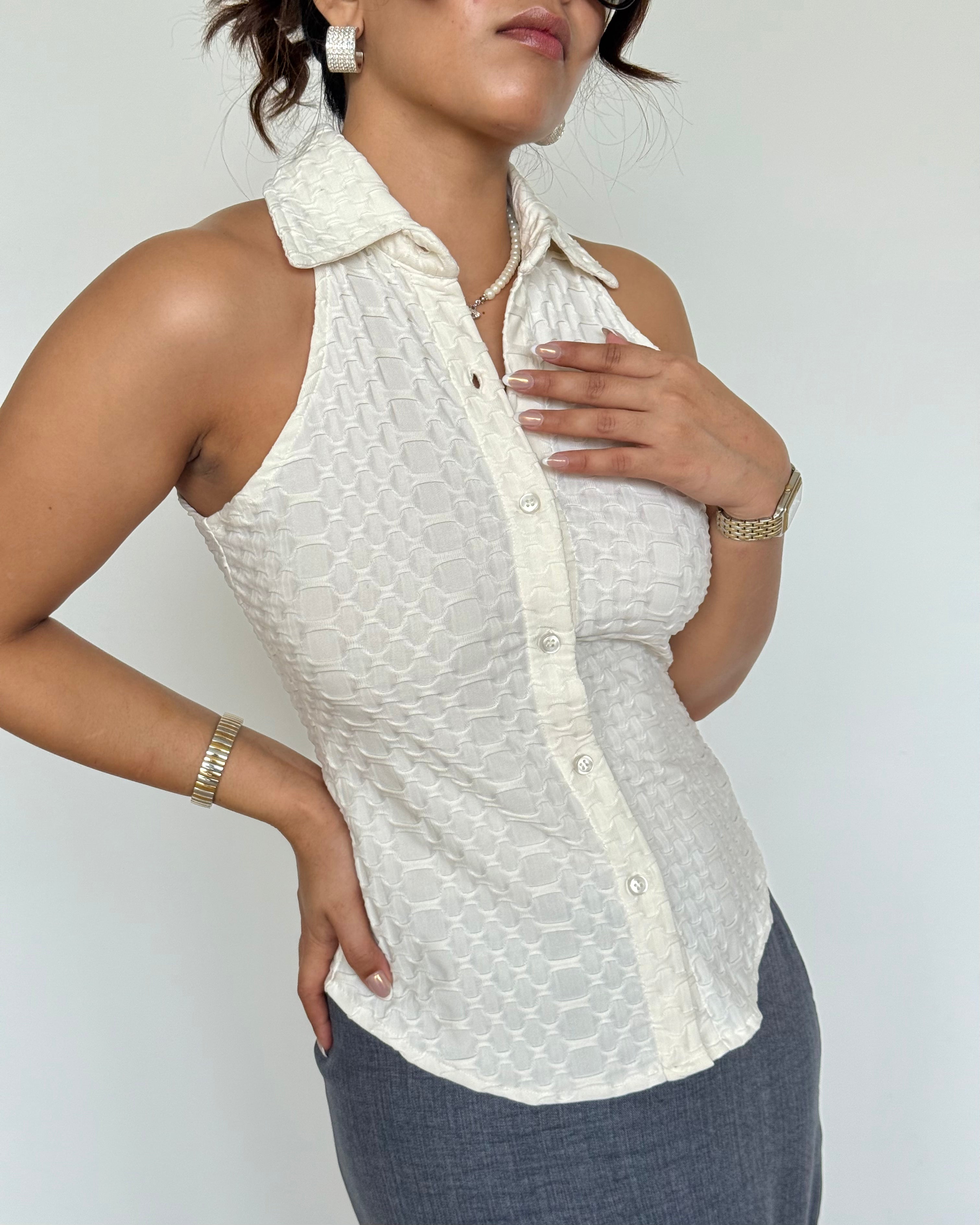 Anabell Halter Textured Shirt