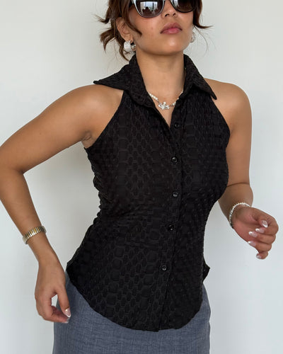 Anabell Halter Textured Shirt
