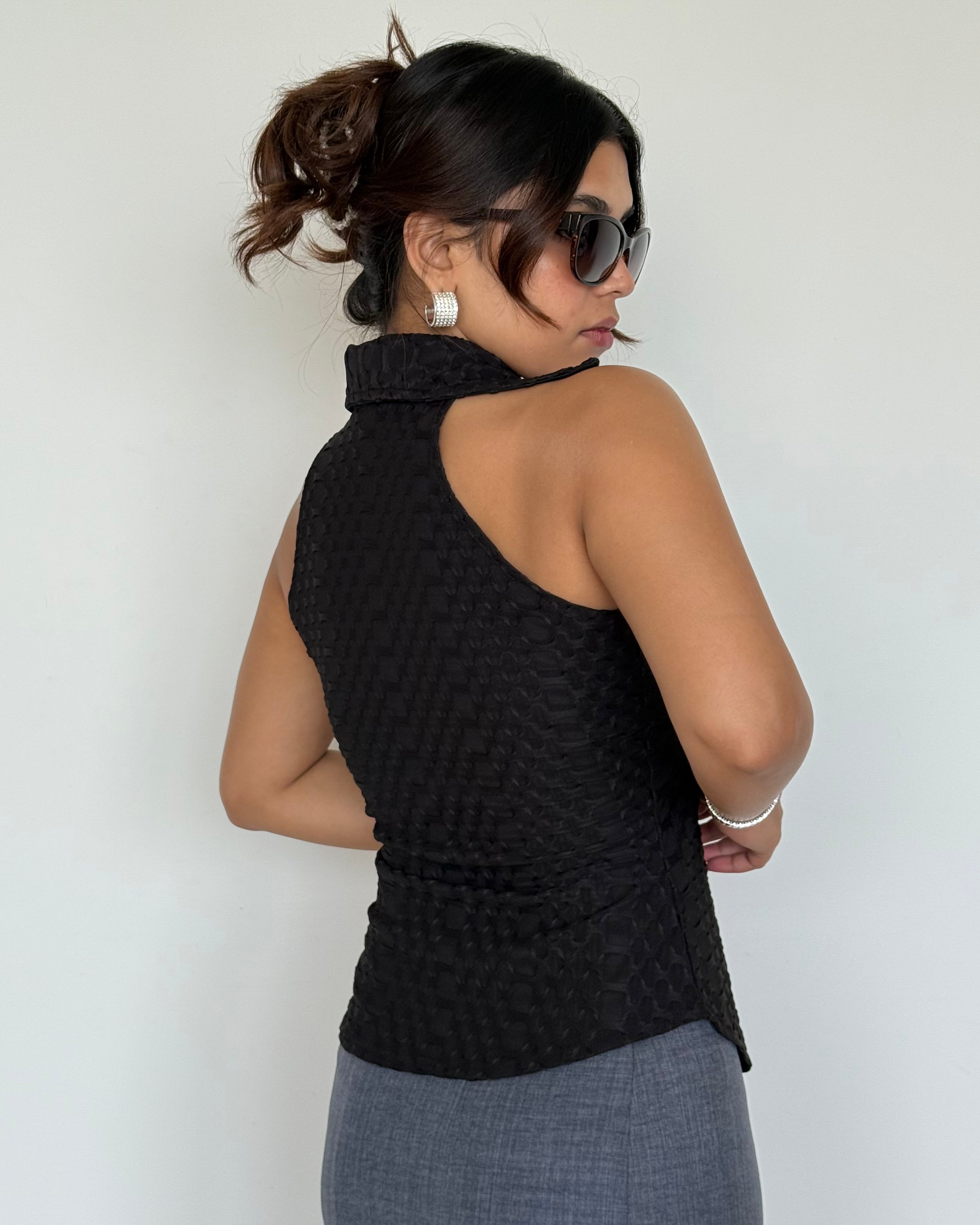 Anabell Halter Textured Shirt