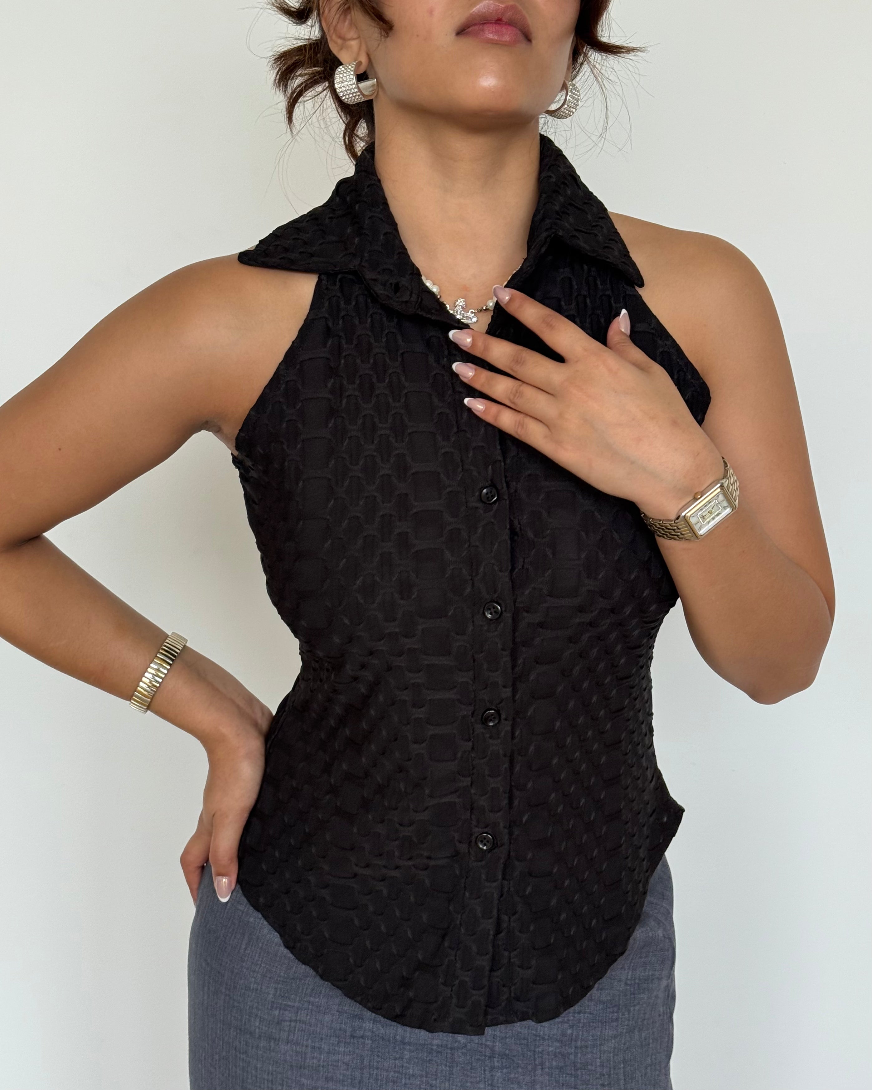 Anabell Halter Textured Shirt